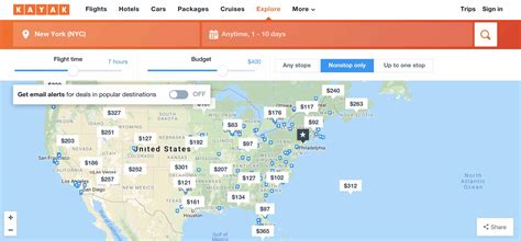 kayak flights search.